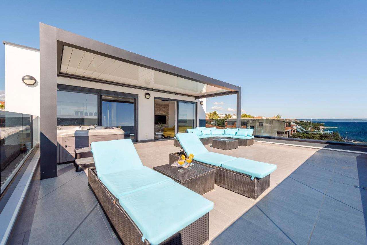 Mediteran Luxury Penthouse With Jacuzzi Mandre Kültér fotó